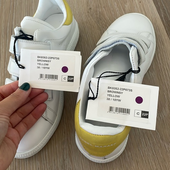 [Isabel Marant] Velcro sneakers with yellow accent - Picture 3 of 9